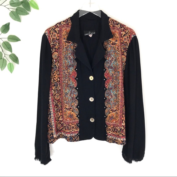 Carole Little Tops - Vintage Boho Southwestern Long Sleeve Blazer M